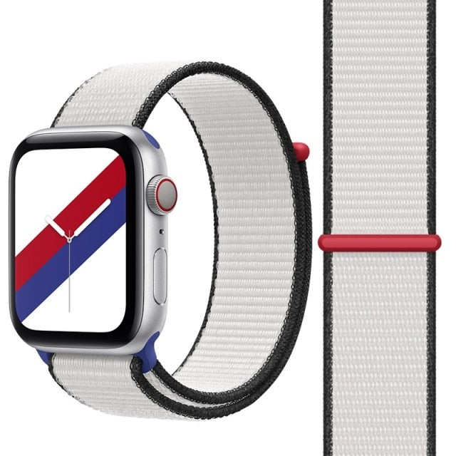 South Korea World Flag Nylon Watch Straps Collection For Apple Watch 38mm, 40mm, 42mm, 44 mm On Sale