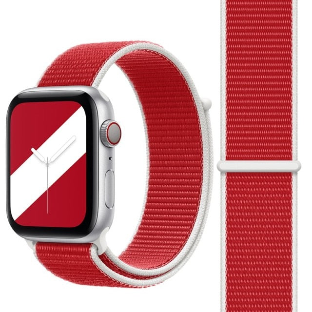Denmark World Flag Nylon Watch Straps Collection For Apple Watch 38mm, 40mm, 42mm, 44 mm On Sale