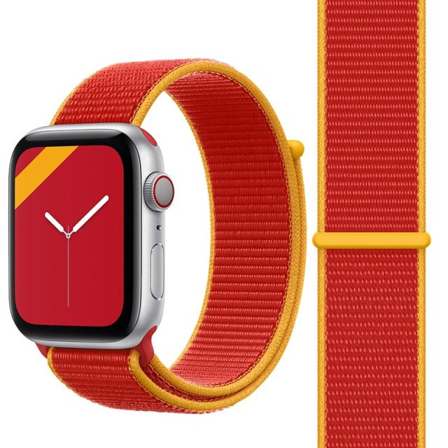 China World Flag Nylon Watch Straps Collection For Apple Watch 38mm, 40mm, 42mm, 44 mm On Sale