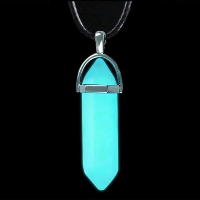Glow-in-the-dark Crystal Bullet Necklace On Sale