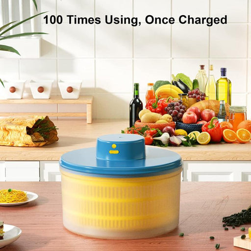 Electric Salad Spinner and Vegetable Dryer USB Rechargeable, Quick-Dry Kitchen Essential On Sale