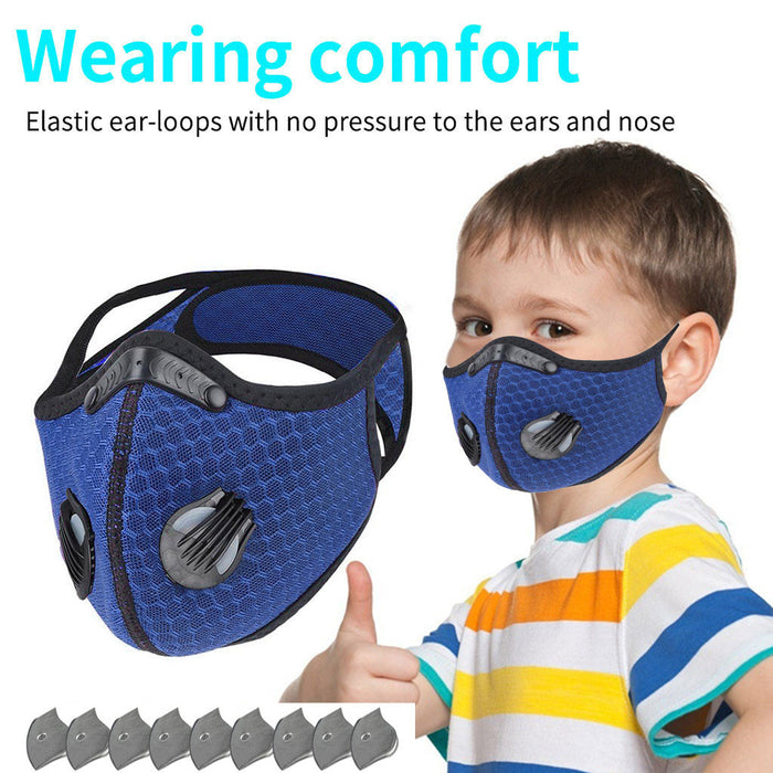 Kid Size Sports Face Mask With Filters On Sale