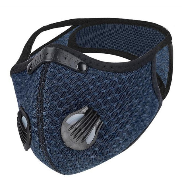 Navy Blue Mesh Cycling Face Mask On Sale