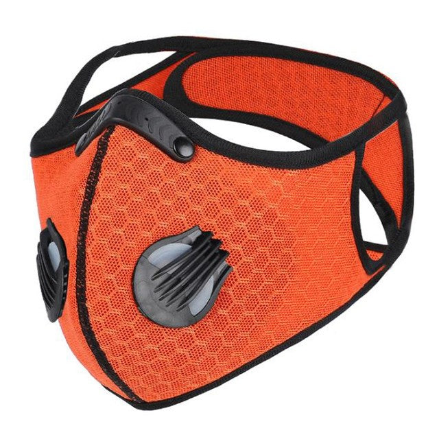 Orange Mesh Cycling Face Mask On Sale