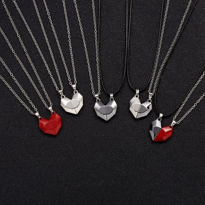 Magnetic Matching Heart Necklaces On Sale