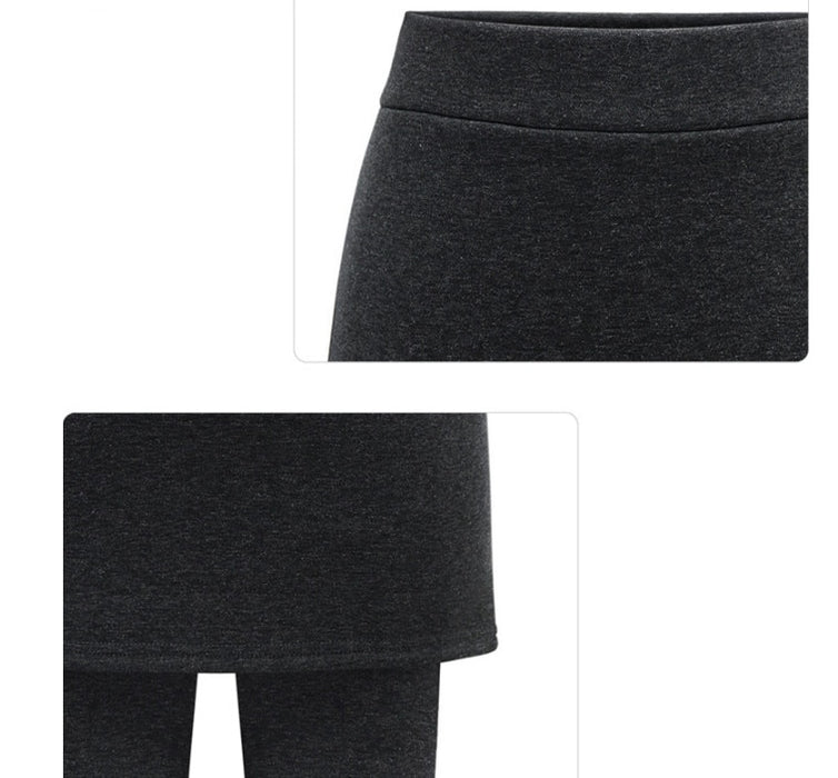 Comfortable Warm Fleece Skirt Leggings On Sale